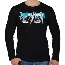 PRINTFASHION Jujutsu Kaisen Gojo szem - Férfi hosszú ujjú póló - Fekete férfi póló