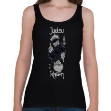 PRINTFASHION Jujutsu Kaisen - Női atléta - Fekete