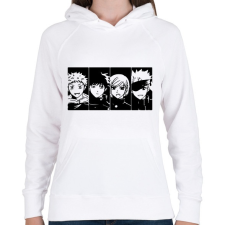 PRINTFASHION Jujutsu Kaisen - Női kapucnis pulóver - Fehér női pulóver, kardigán