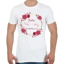 PRINTFASHION Júlia - Férfi póló - Fehér férfi póló