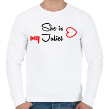 PRINTFASHION Júlia - Férfi pulóver - Fehér férfi pulóver, kardigán