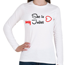 PRINTFASHION Júlia - Női hosszú ujjú póló - Fehér női póló