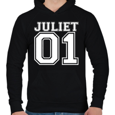 PRINTFASHION Juliet - Férfi kapucnis pulóver - Fekete férfi pulóver, kardigán