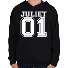 PRINTFASHION Juliet - Gyerek kapucnis pulóver - Fekete gyerek pulóver, kardigán