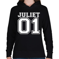 PRINTFASHION Juliet - Női kapucnis pulóver - Fekete