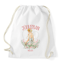 PRINTFASHION Júliusban férjhez megyek - Sportzsák, Tornazsák - Fehér tornazsák