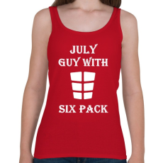 PRINTFASHION Júliusban született kockás hasú - Női atléta - Cseresznyepiros