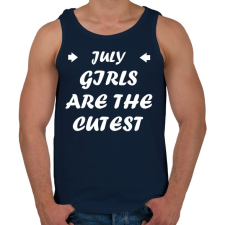 PRINTFASHION Júliusi csajok a legcukibbak - Férfi atléta - Sötétkék atléta, trikó