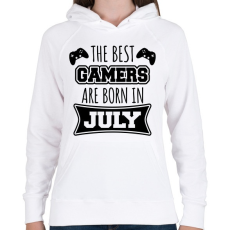 PRINTFASHION Júliusi gamer - Női kapucnis pulóver - Fehér