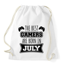 PRINTFASHION Júliusi gamer - Sportzsák, Tornazsák - Fehér tornazsák