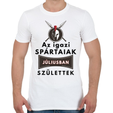 PRINTFASHION Júliusi SPARTAI - Férfi póló - Fehér férfi póló