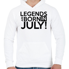 PRINTFASHION July - Férfi kapucnis pulóver - Fehér férfi pulóver, kardigán