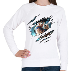 PRINTFASHION JumpForce - Női pulóver - Fehér