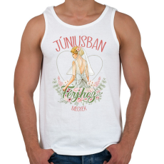 PRINTFASHION Júniusban férjhez megyek - Férfi atléta - Fehér