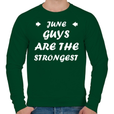 PRINTFASHION Júniusi férfiak a legerősebbek - Férfi pulóver - Sötétzöld férfi pulóver, kardigán