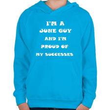 PRINTFASHION Júniusi vagyok és büszke vagyok a sikereimre - Gyerek kapucnis pulóver - Azúrkék gyerek pulóver, kardigán