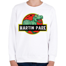 PRINTFASHION Jurassic Park - Névvel - Gyerek pulóver - Fehér gyerek pulóver, kardigán