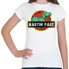 PRINTFASHION Jurassic Park - Névvel - Női póló - Fehér női póló