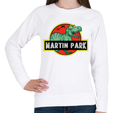 PRINTFASHION Jurassic Park - Névvel - Női pulóver - Fehér női pulóver, kardigán