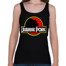 PRINTFASHION Jurassic Pork - Női atléta - Fekete