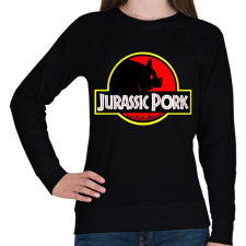 PRINTFASHION Jurassic Pork - Női pulóver - Fekete női pulóver, kardigán