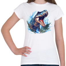 PRINTFASHION Jurassic wow - Női póló - Fehér