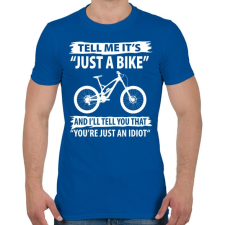 PRINTFASHION Just a bike - Férfi póló - Királykék férfi póló