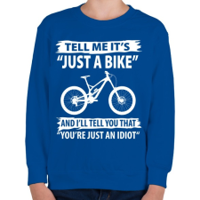 PRINTFASHION Just a bike - Gyerek pulóver - Királykék gyerek pulóver, kardigán