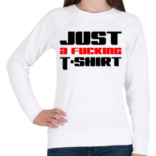 PRINTFASHION just-a-fucking-t-shirt-2-red-black - Női pulóver - Fehér női pulóver, kardigán