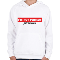 PRINTFASHION Just awesome - Gyerek kapucnis pulóver - Fehér