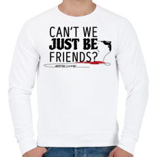 PRINTFASHION Just be friends - Jeffrey Dahmer - Férfi pulóver - Fehér