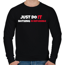 PRINTFASHION JUST DO IT - Férfi pulóver - Fekete férfi pulóver, kardigán