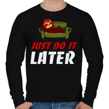 PRINTFASHION Just do it later - Férfi pulóver - Fekete férfi pulóver, kardigán