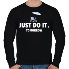 PRINTFASHION JUST DO IT TOMORROW 2 - Férfi pulóver - Fekete