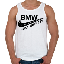 PRINTFASHION Just drift it - Férfi atléta - Fehér atléta, trikó