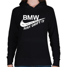 PRINTFASHION Just drift it - Női kapucnis pulóver - Fekete női pulóver, kardigán