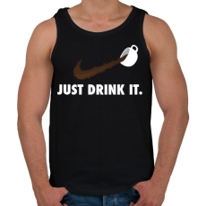 PRINTFASHION Just drink it - kávé - Férfi atléta - Fekete