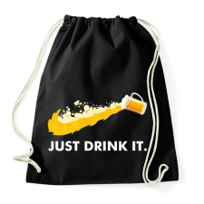 PRINTFASHION Just drink it - sör - Sportzsák, Tornazsák - Fekete tornazsák