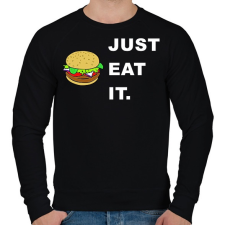 PRINTFASHION just eat it - Férfi pulóver - Fekete férfi pulóver, kardigán