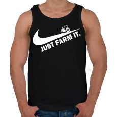 PRINTFASHION Just farm it - Férfi atléta - Fekete
