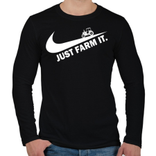 PRINTFASHION Just farm it - Férfi hosszú ujjú póló - Fekete férfi póló