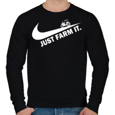 PRINTFASHION Just farm it - Férfi pulóver - Fekete