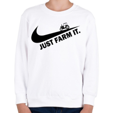 PRINTFASHION Just farm it - Gyerek pulóver - Fehér gyerek pulóver, kardigán