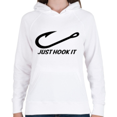 PRINTFASHION Just hook it 2 - Női kapucnis pulóver - Fehér