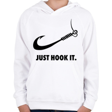 PRINTFASHION Just hook it - Gyerek kapucnis pulóver - Fehér