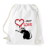 PRINTFASHION Just love - Graffiti patkány - Sportzsák, Tornazsák - Fehér