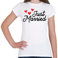 PRINTFASHION Just Married - Női póló - Fehér női póló