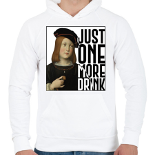 PRINTFASHION Just one more drink - Férfi kapucnis pulóver - Fehér férfi pulóver, kardigán