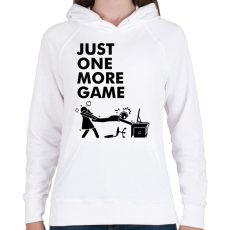 PRINTFASHION Just one more game  - Női kapucnis pulóver - Fehér