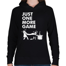 PRINTFASHION Just one more game - Női kapucnis pulóver - Fekete